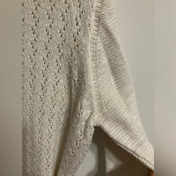 Liz Lange Maternity Crew Neck Pullover Sweater with sparkle weave womens small - Picture 6 of 11